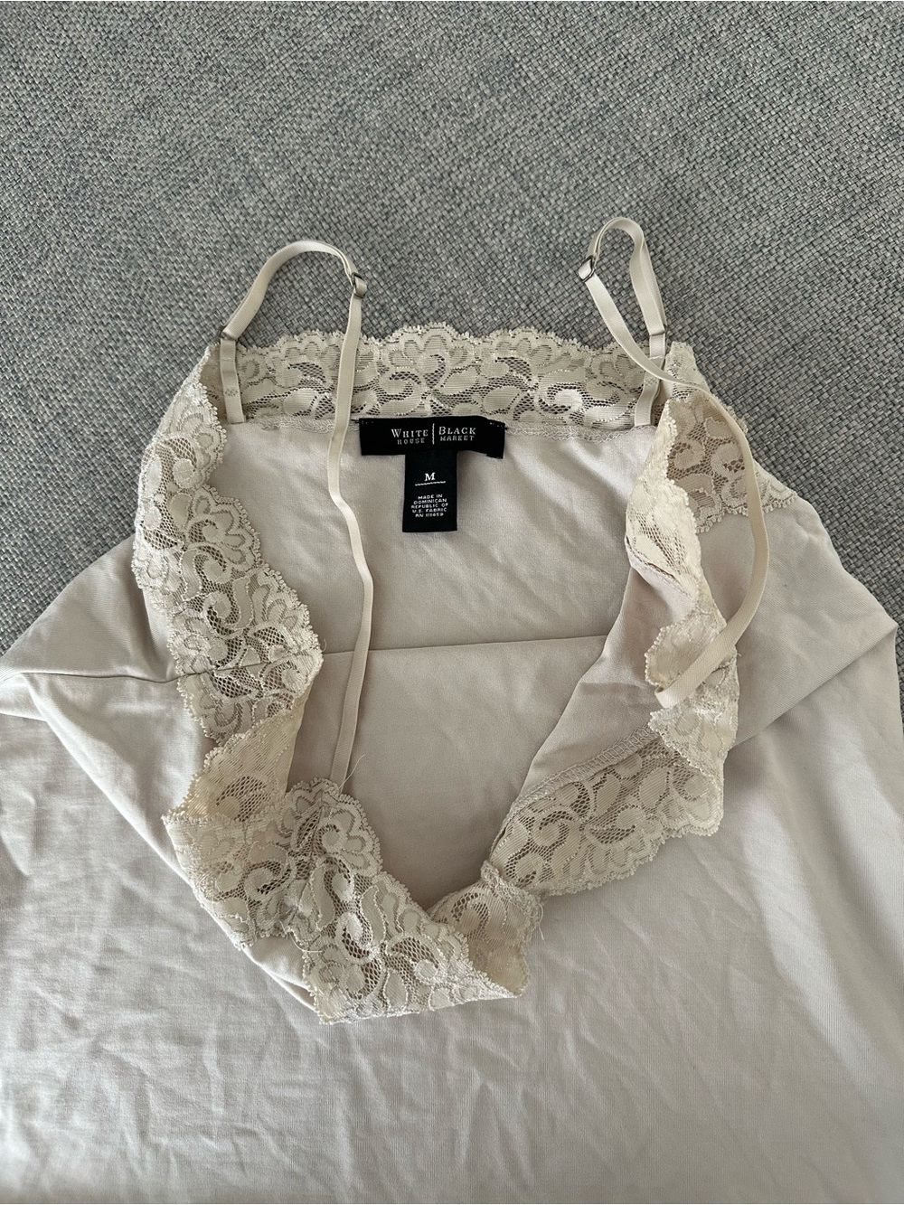 White House Black Market Lace-Trim Cami